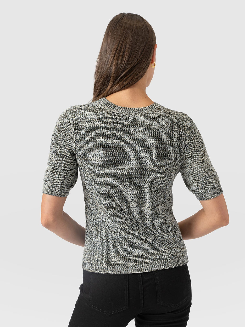 Blair Knit Tee - Black/Blue/Yellow