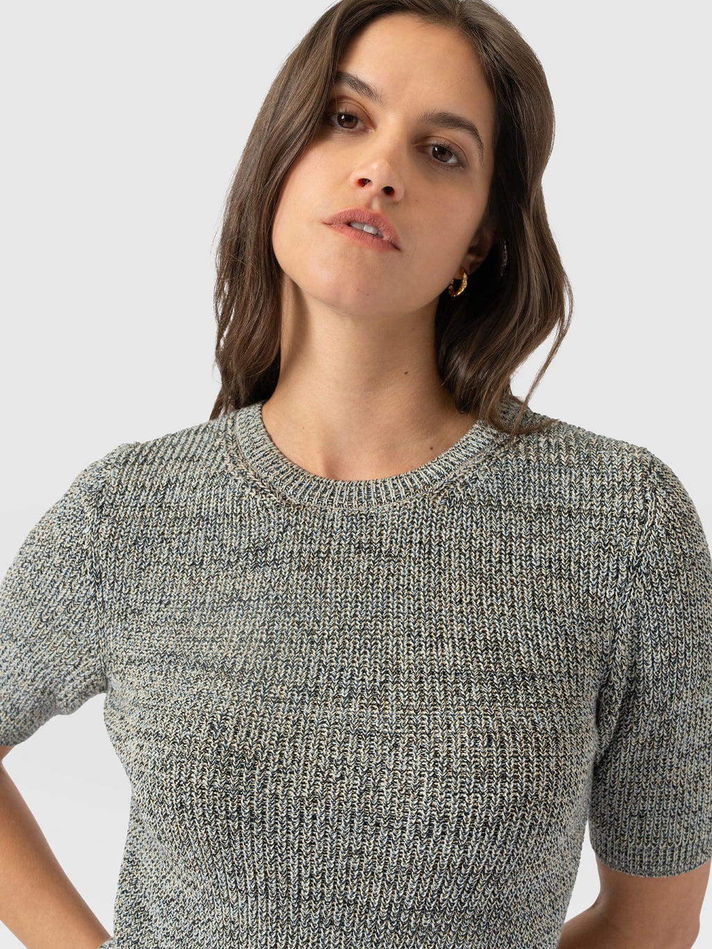 Blair Knit Tee - Black/Blue/Yellow