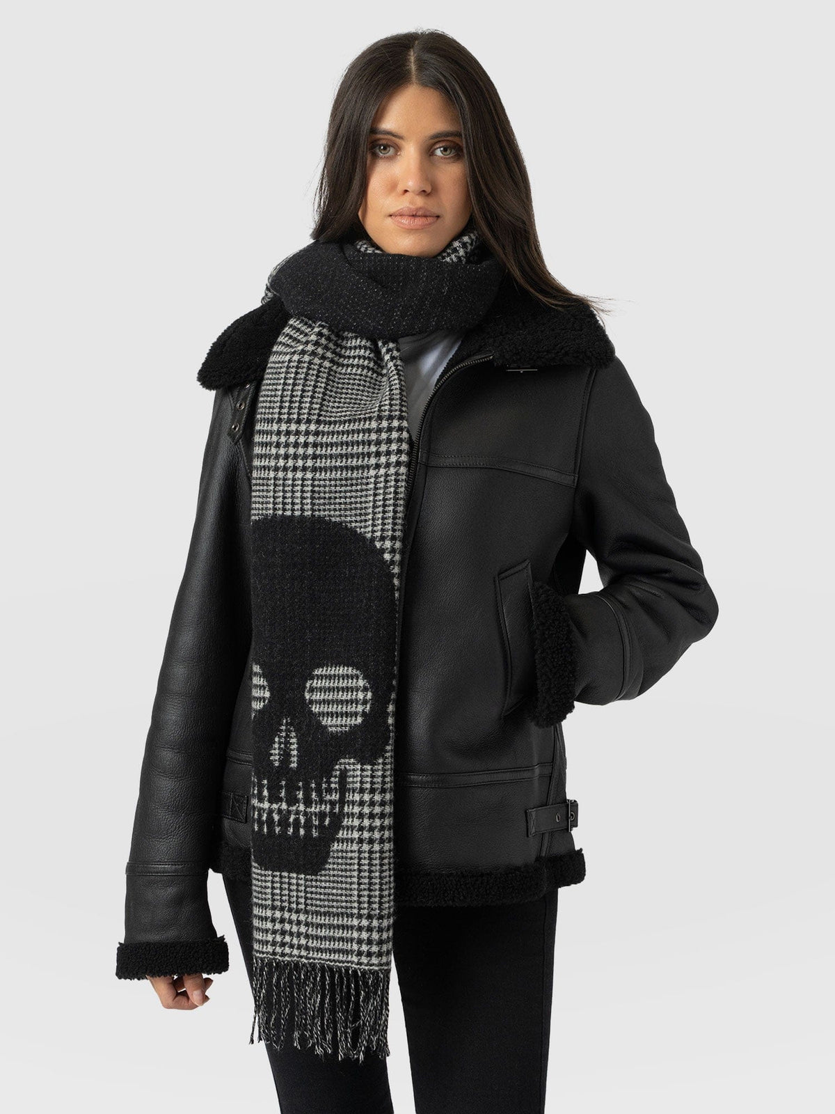 Blake Skull Scarf - Black