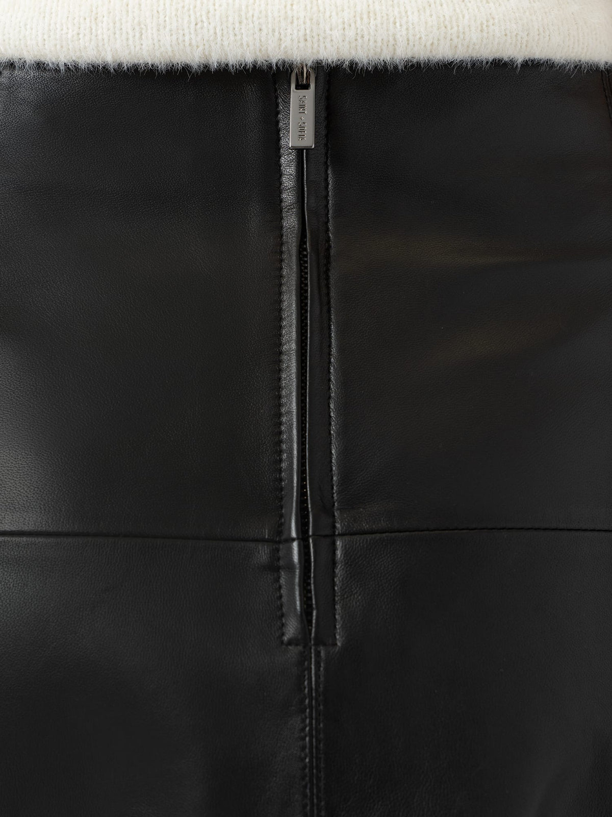 Bonham Leather Midi Skirt - Black