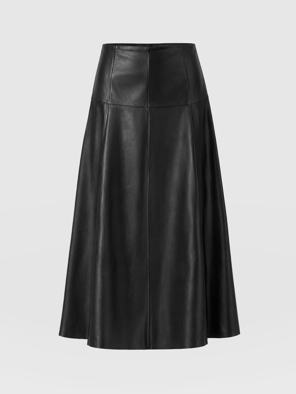 Bonham Leather Midi Skirt - Black