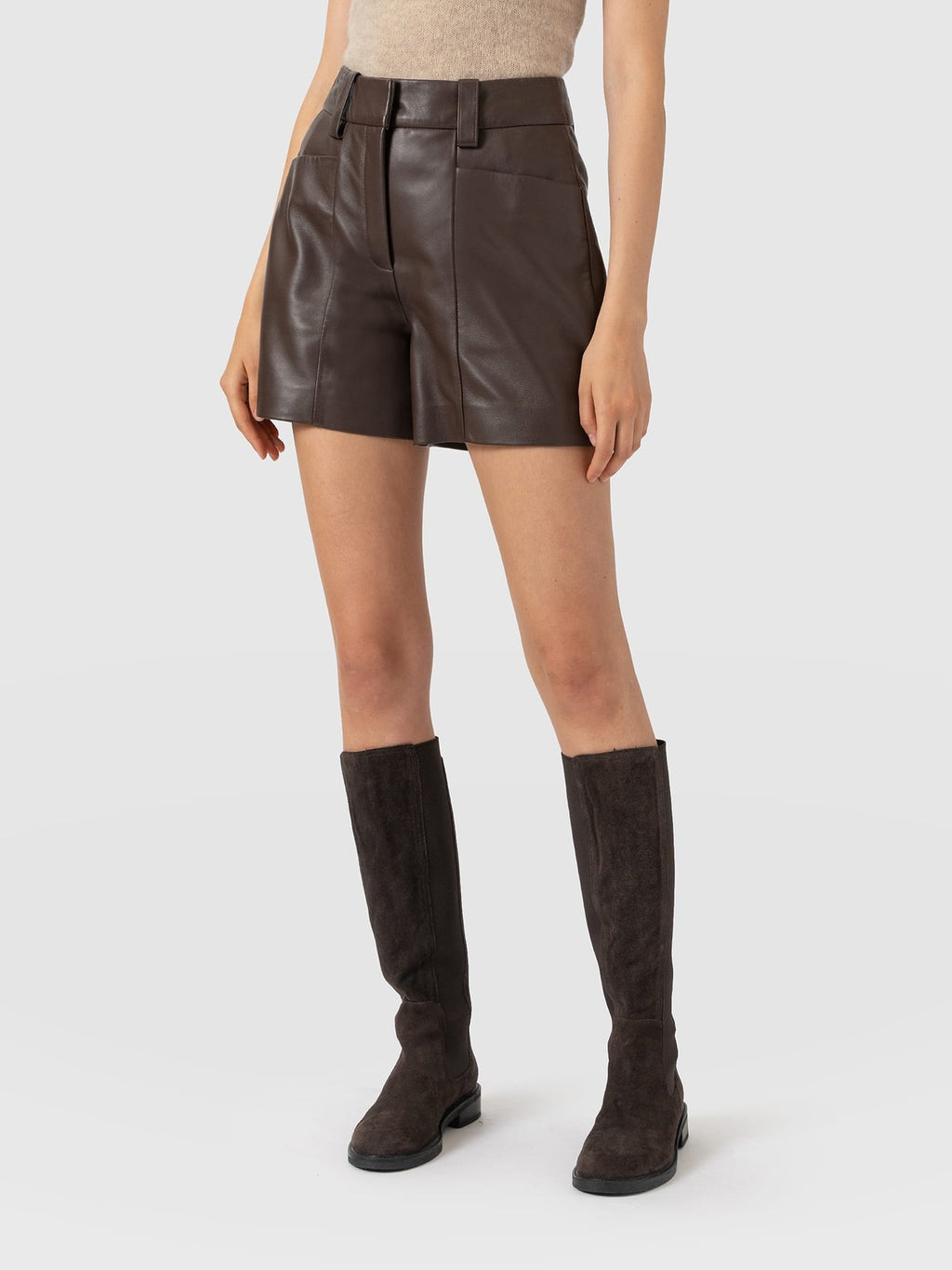 Bonham Leather Short - Chocolate