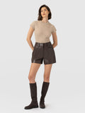 Bonham Leather Short - Chocolate