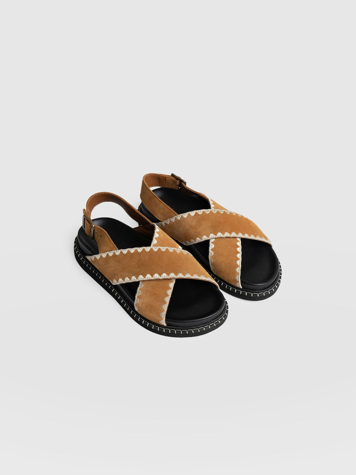 Bonnie Cross Over Sandals - Tan