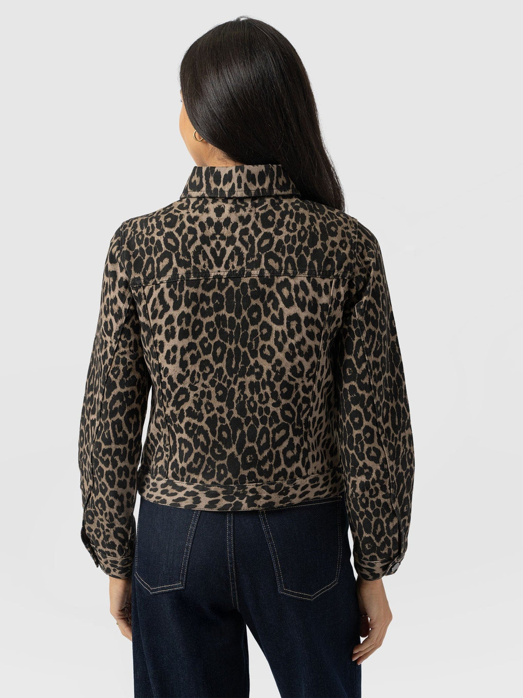 Bowie Denim Jacket - Leopard