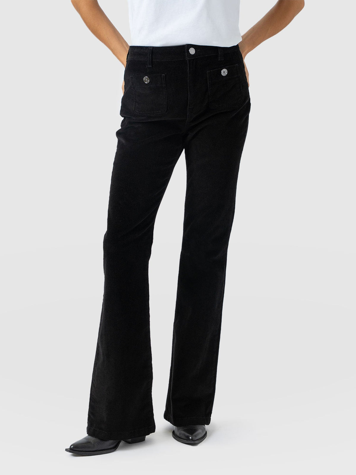 Bowie Flared Pant - Black Cord
