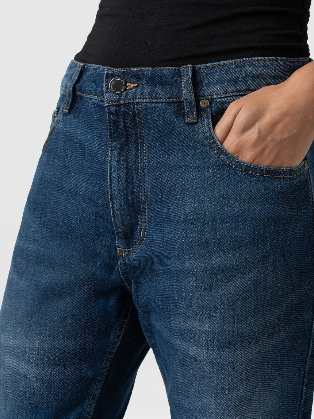 Boyfriend Jeans - Mid Blue