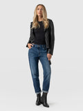 Boyfriend Jeans - Mid Blue