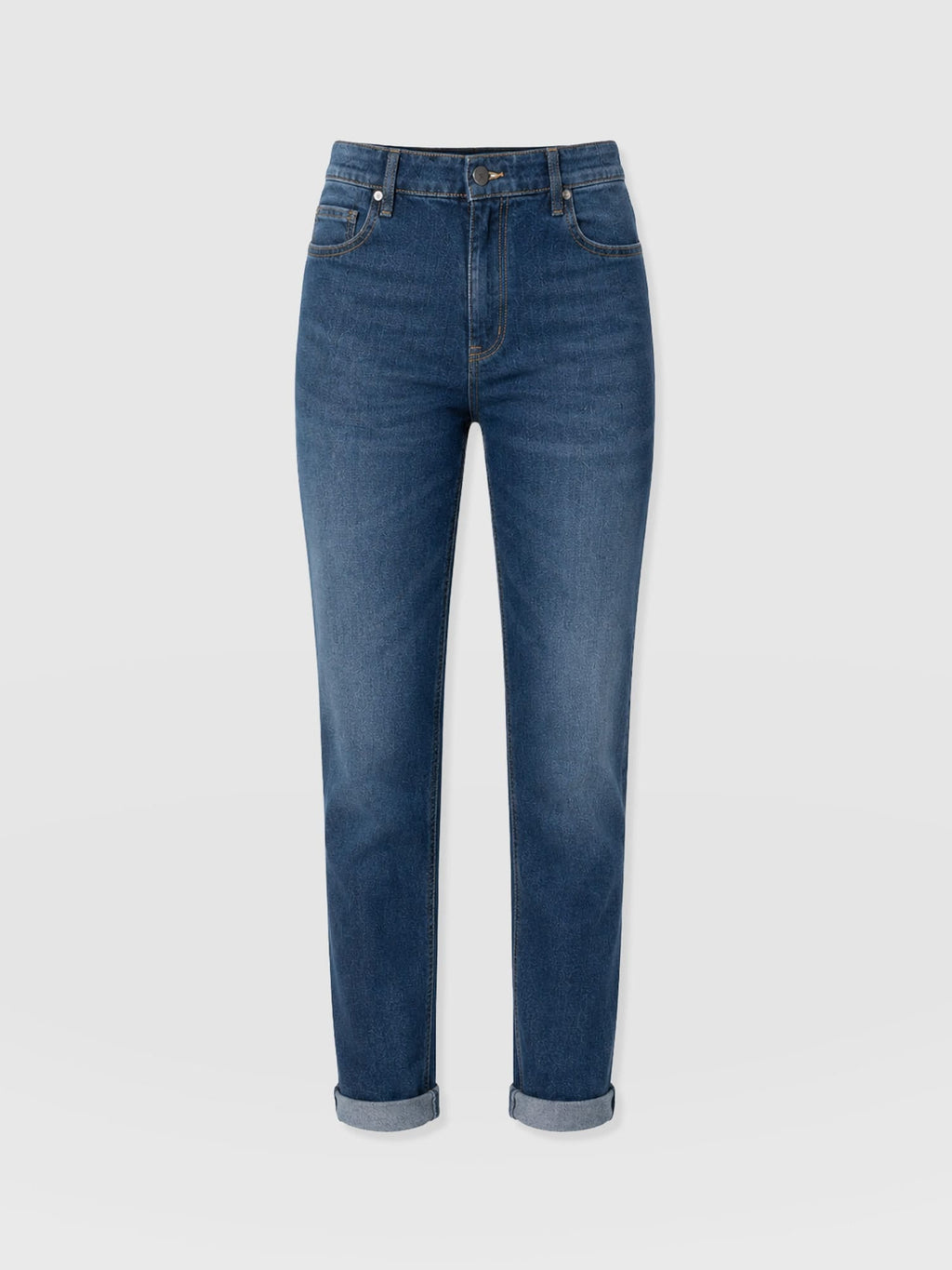 Boyfriend Jeans - Mid Blue