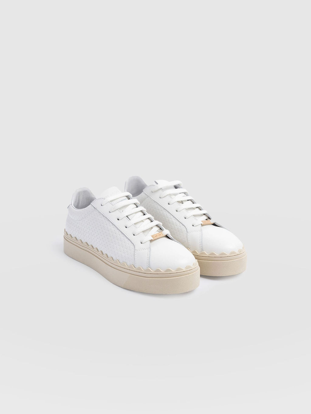 Brook Scallop Sneaker - White