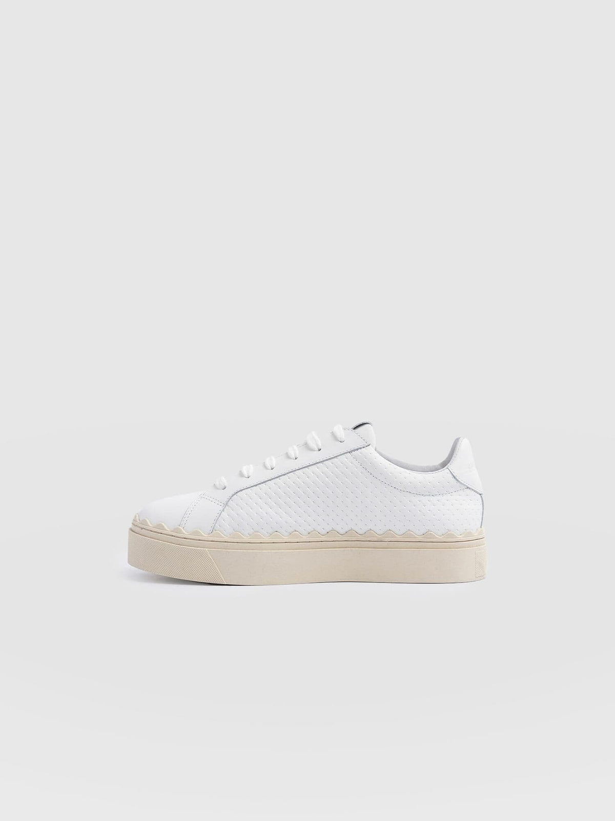 Brook Scallop Sneaker - White
