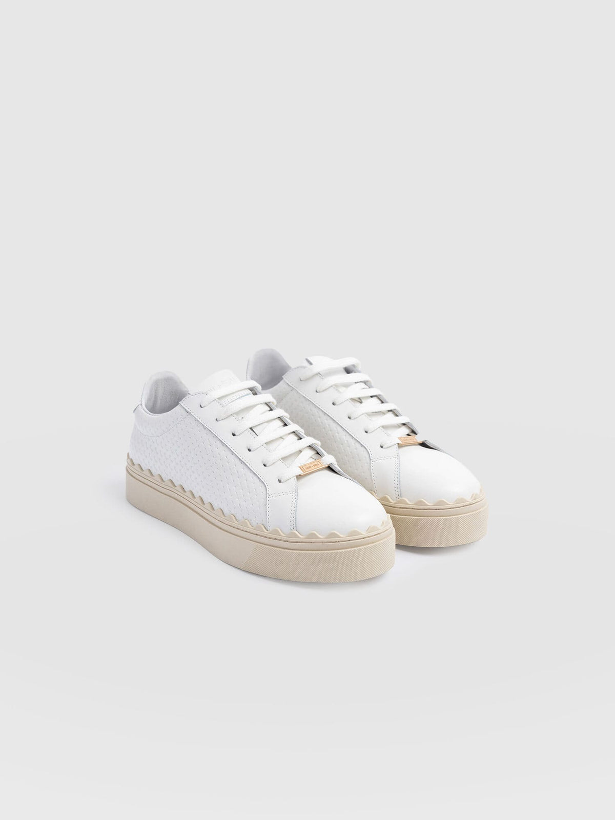 Brook Scallop Sneaker - White