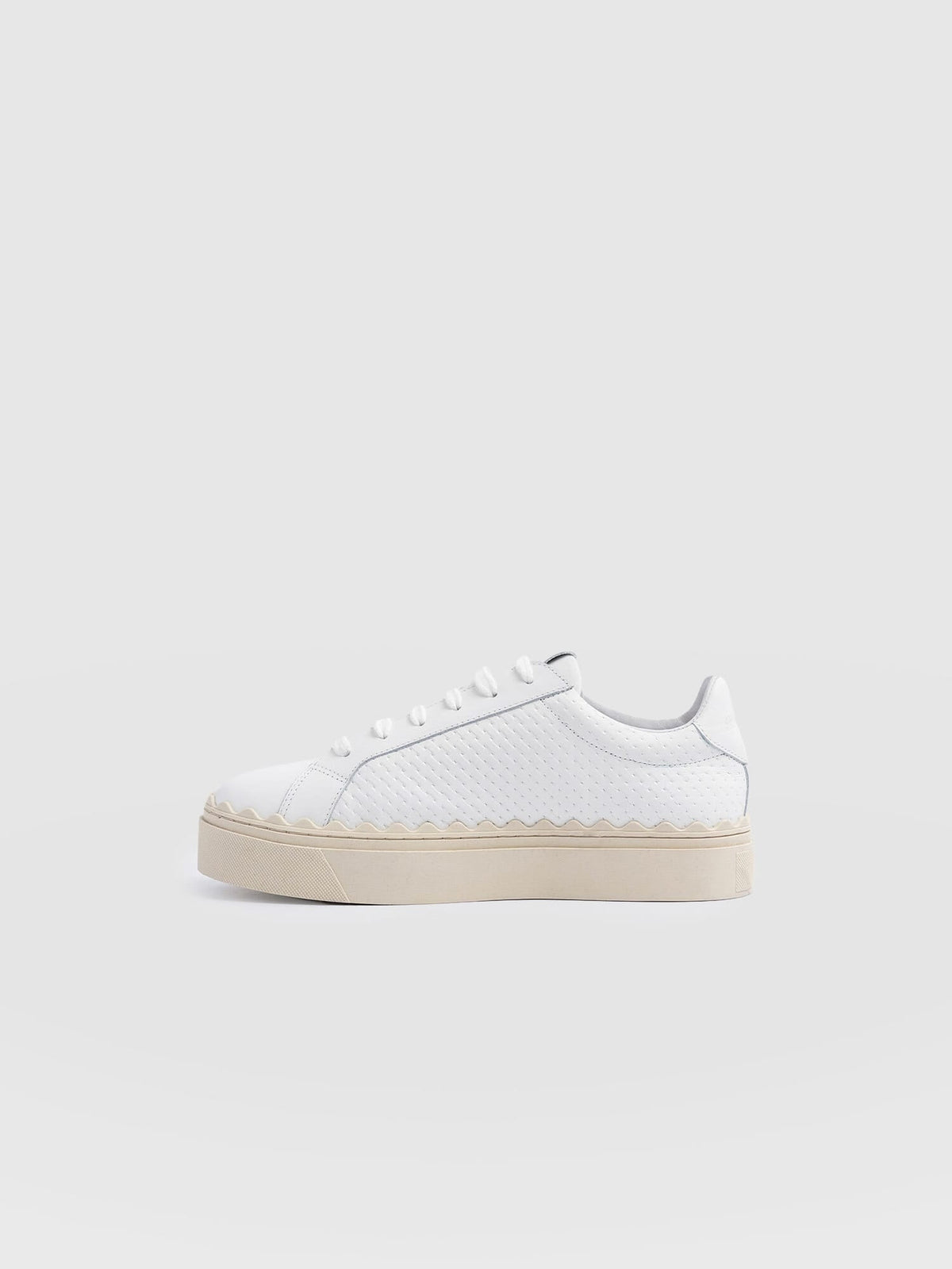 Brook Scallop Sneaker - White