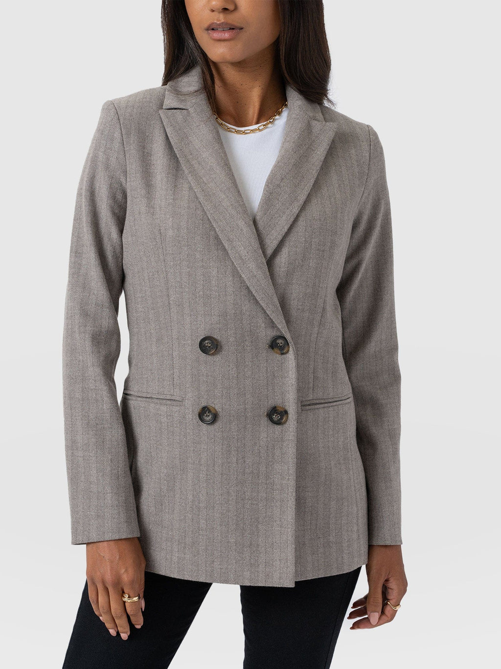 Cambridge Blazer - Brown Herringbone