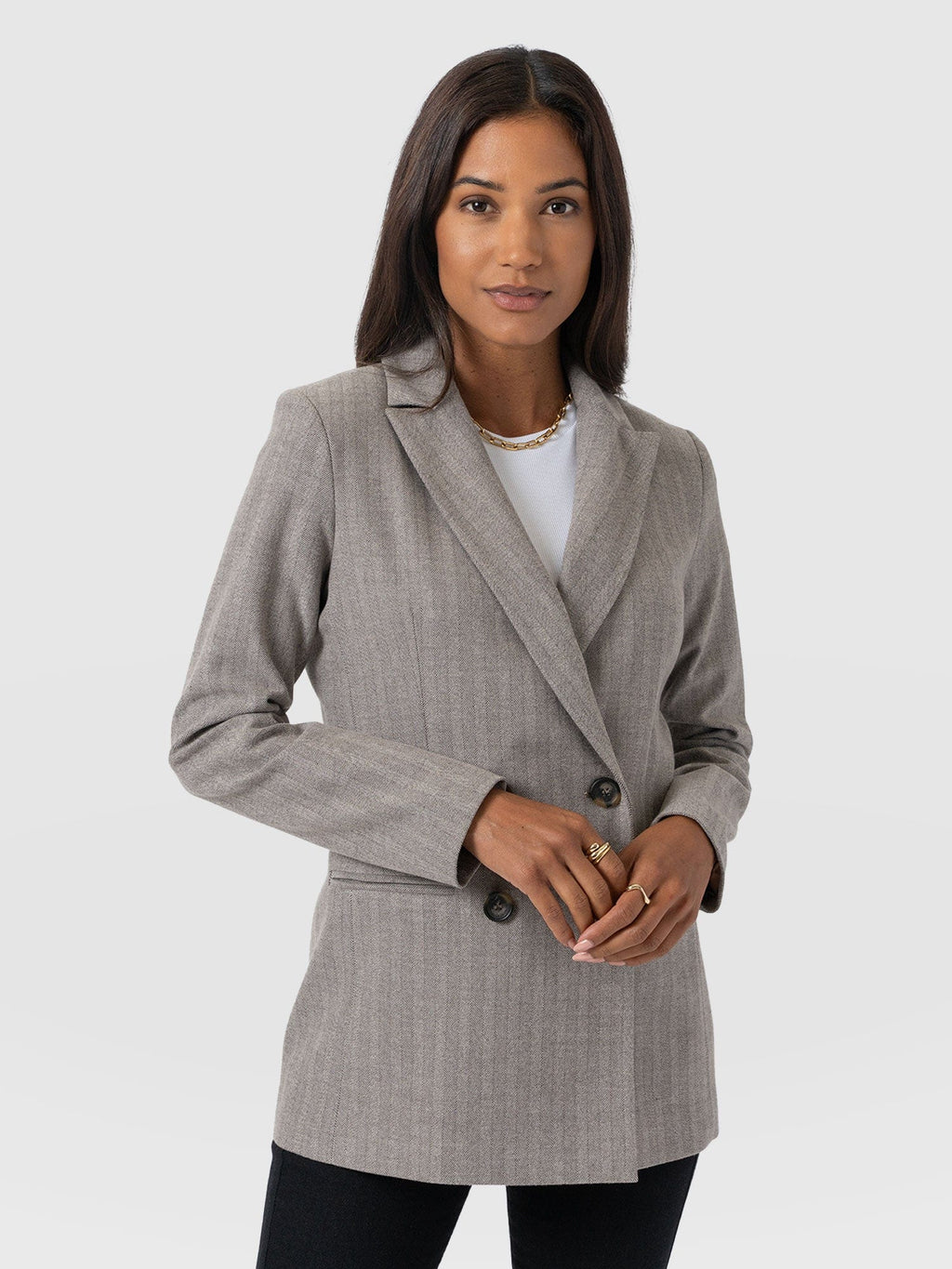 Cambridge Blazer - Brown Herringbone