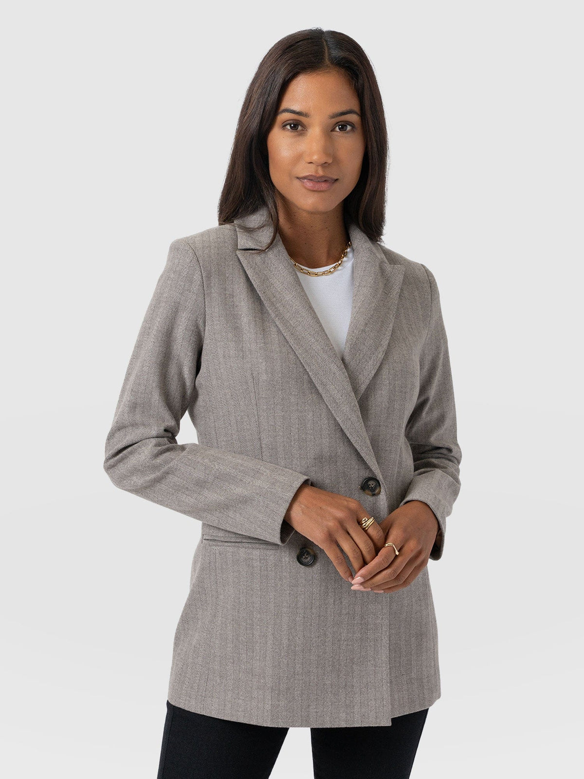 Cambridge Blazer - Brown Herringbone