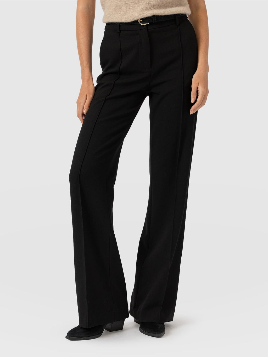Cambridge Tailored Wide Leg Pant - Black
