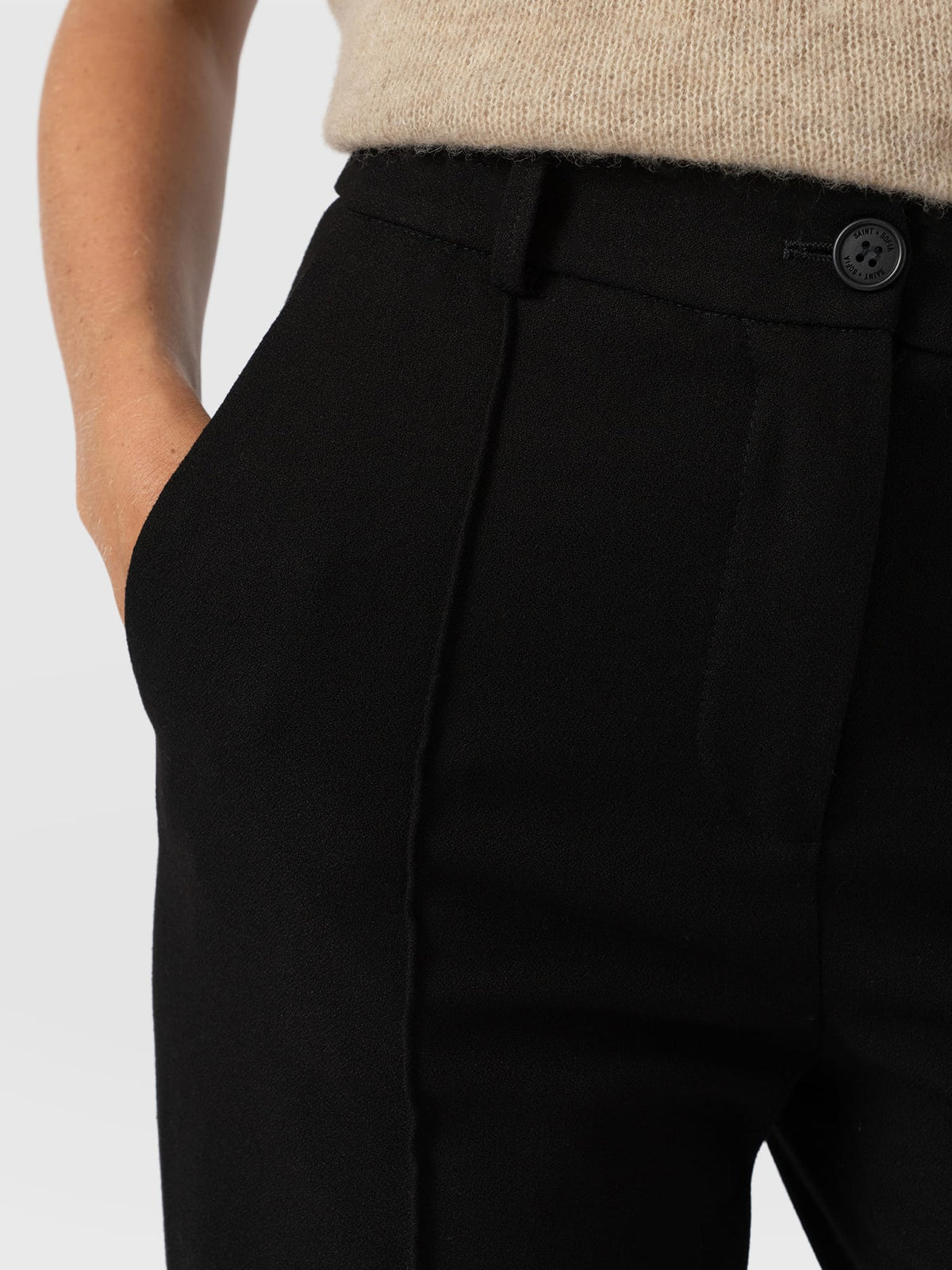 Cambridge Tailored Wide Leg Pant - Black