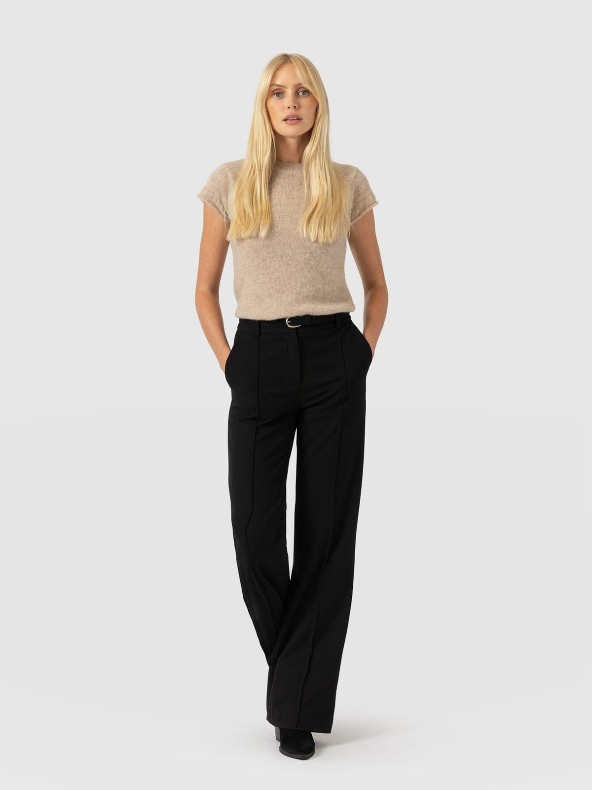 Cambridge Tailored Wide Leg Pant - Black