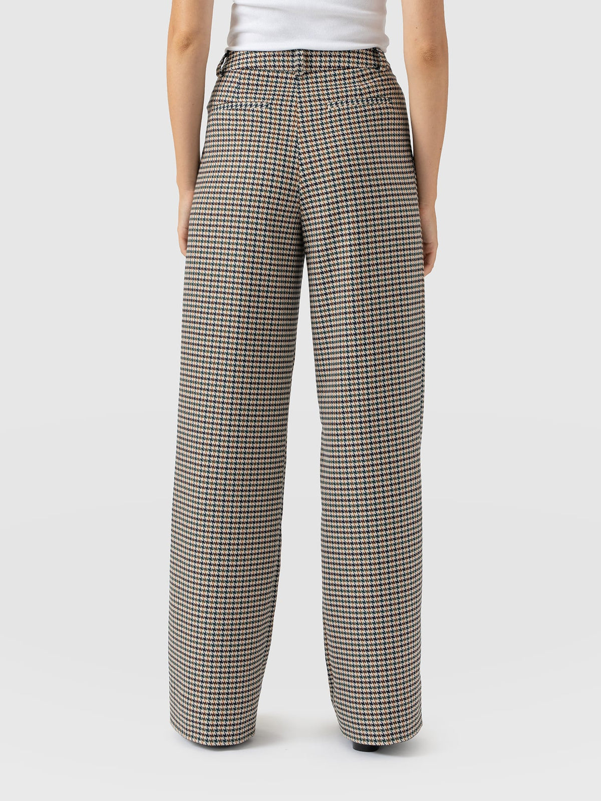 Cambridge Tailored Wide Leg Pant - Saxon Jacquard
