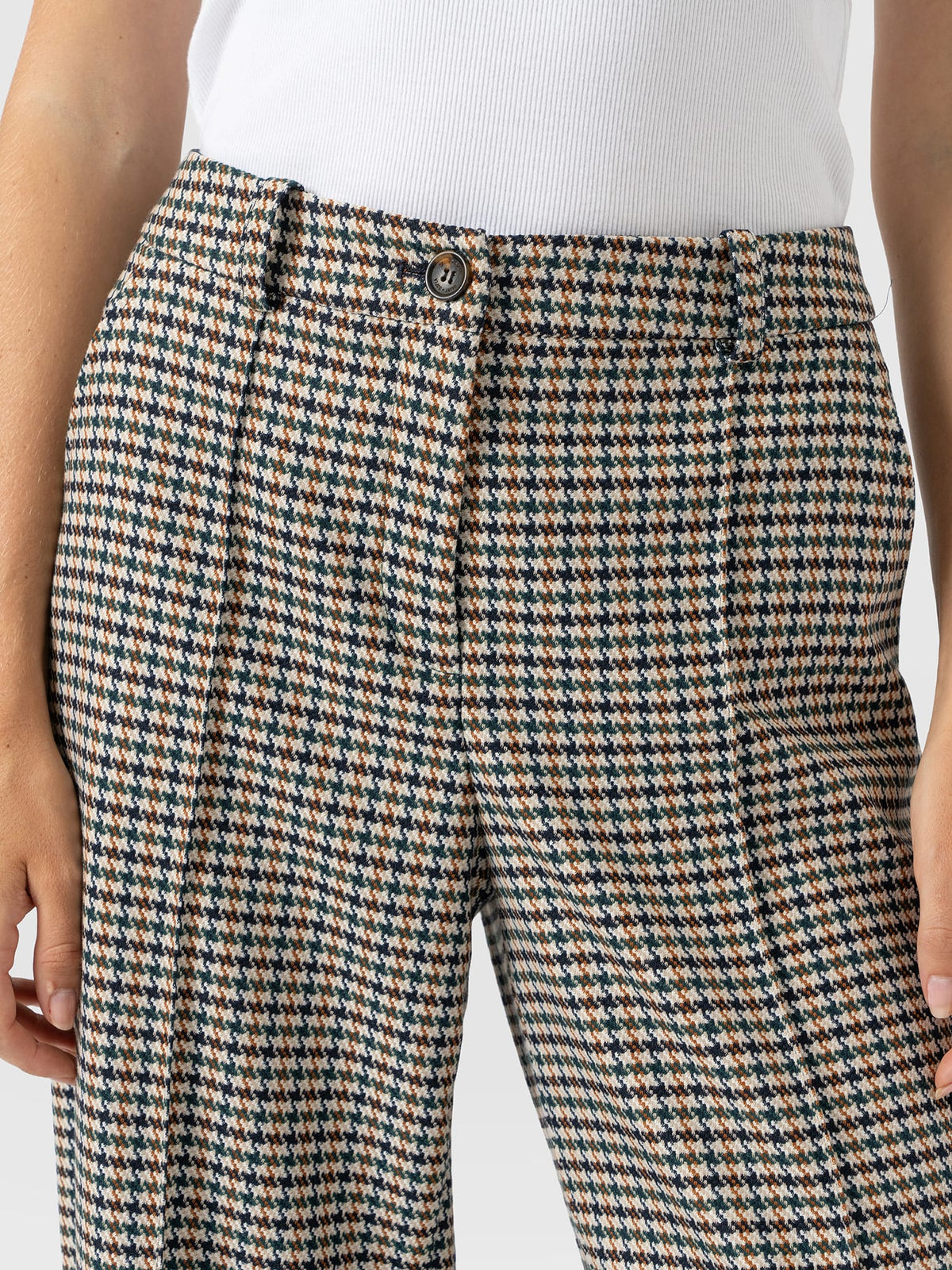 Cambridge Tailored Wide Leg Pant - Saxon Jacquard