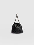 Camilla Drawstring Tote Bag - Black
