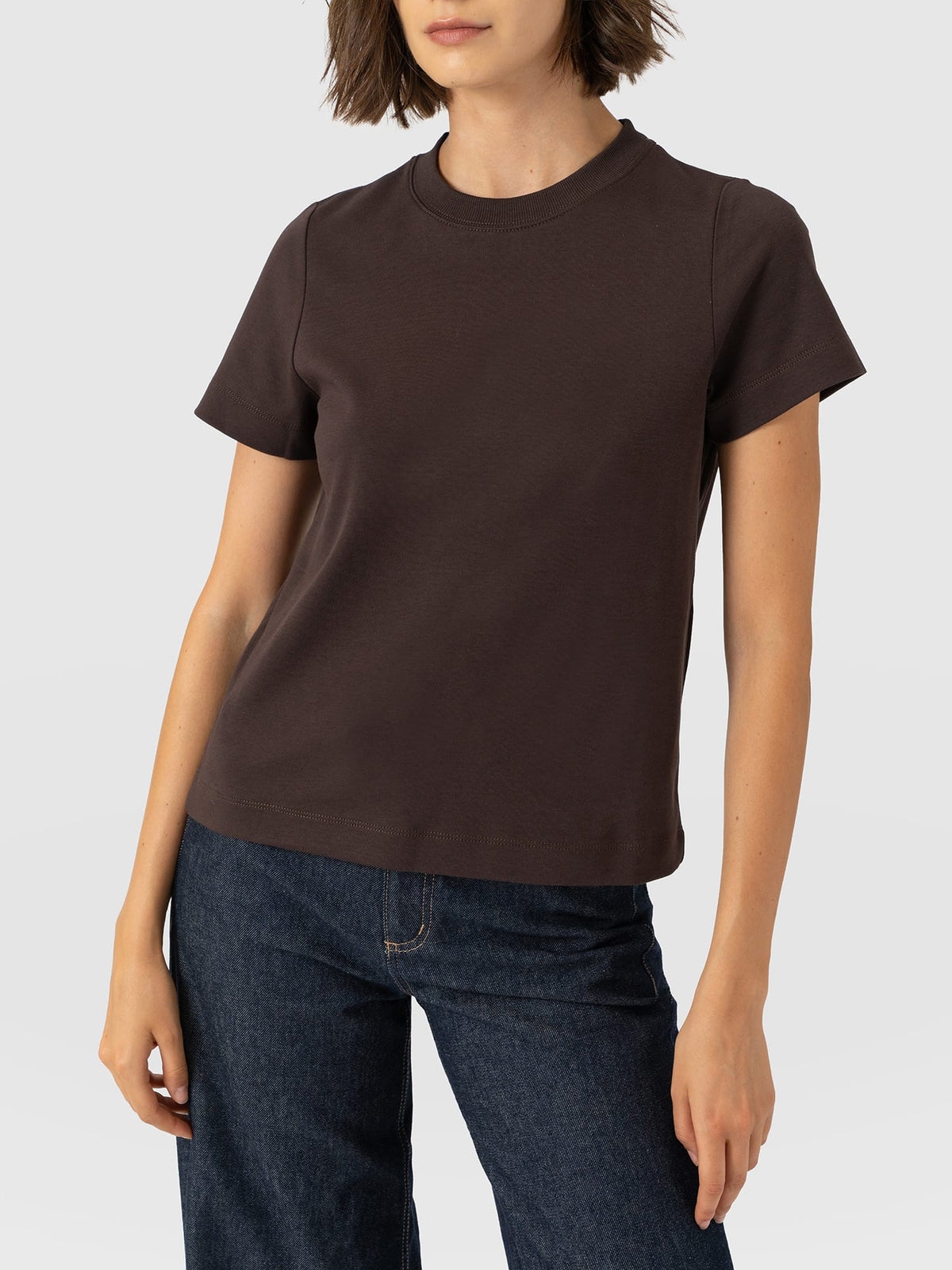 Chelsea Crew Neck Tee - Chocolate
