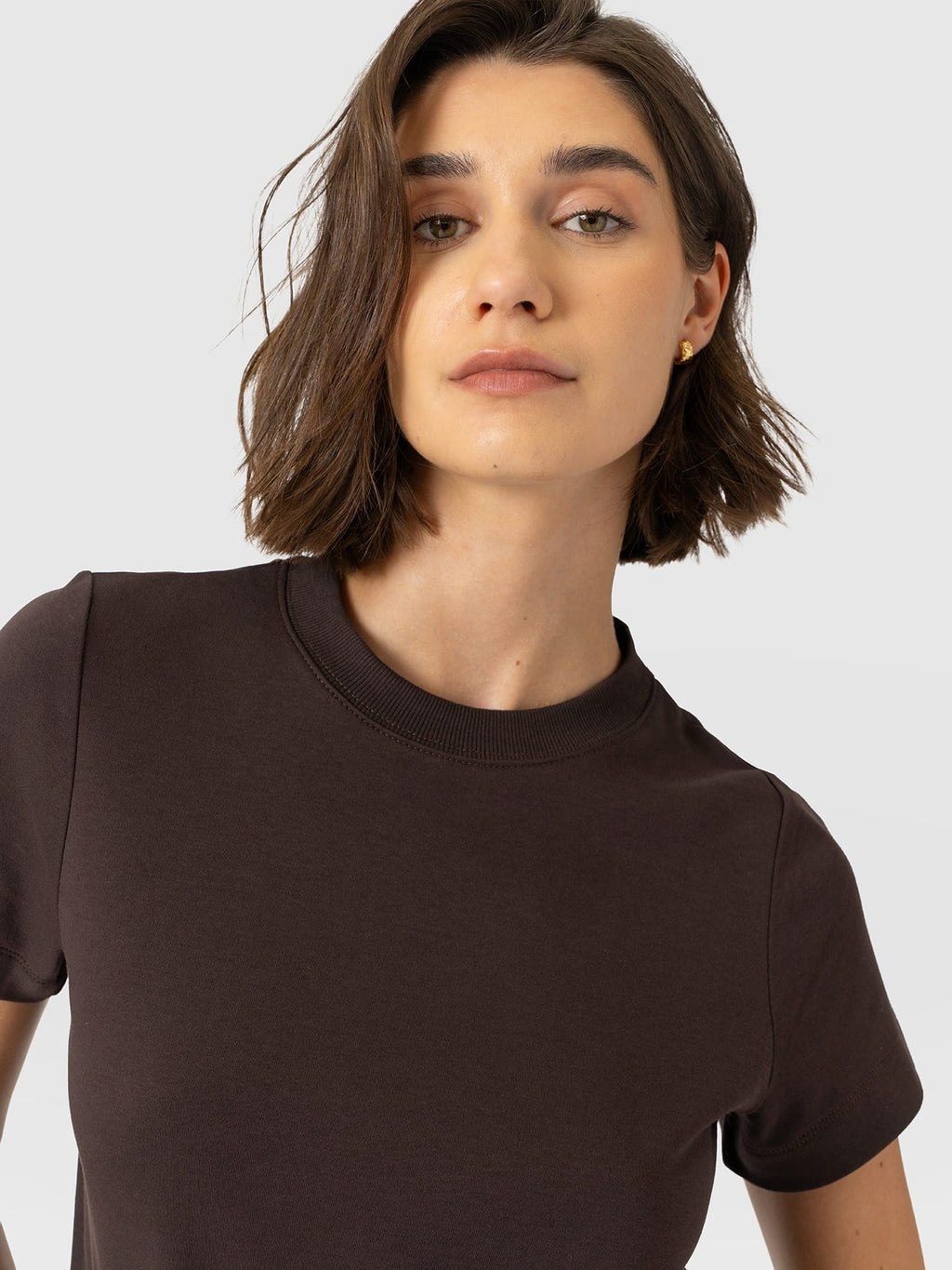 Chelsea Crew Neck Tee - Chocolate