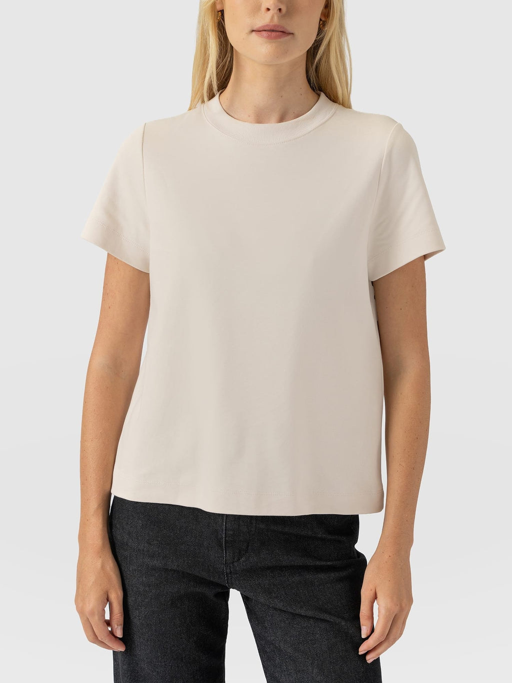 Chelsea Crew Neck Tee - Cream