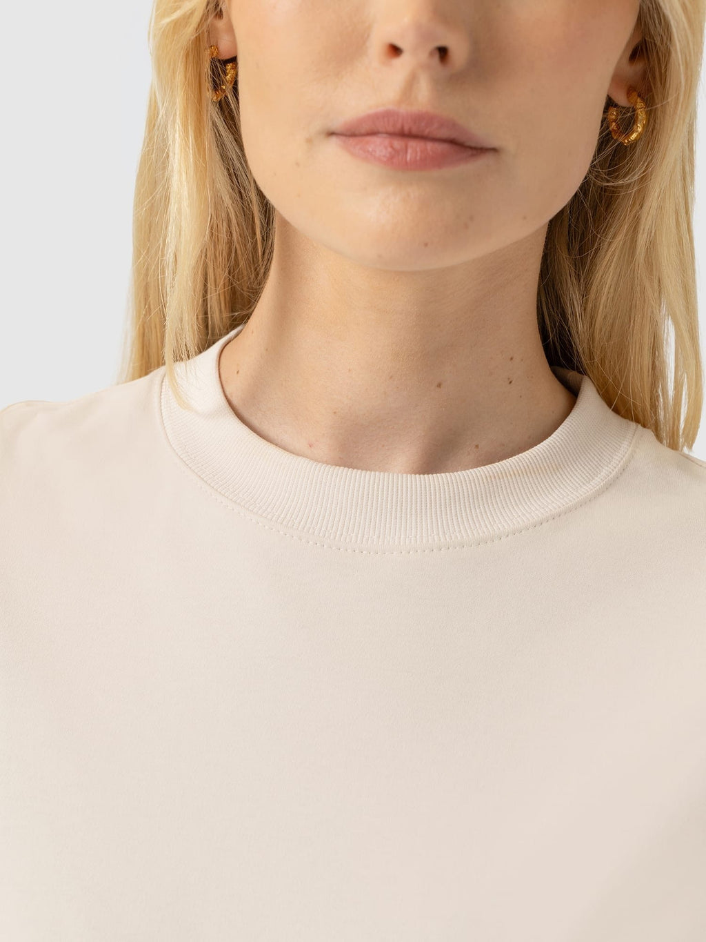 Chelsea Crew Neck Tee - Cream