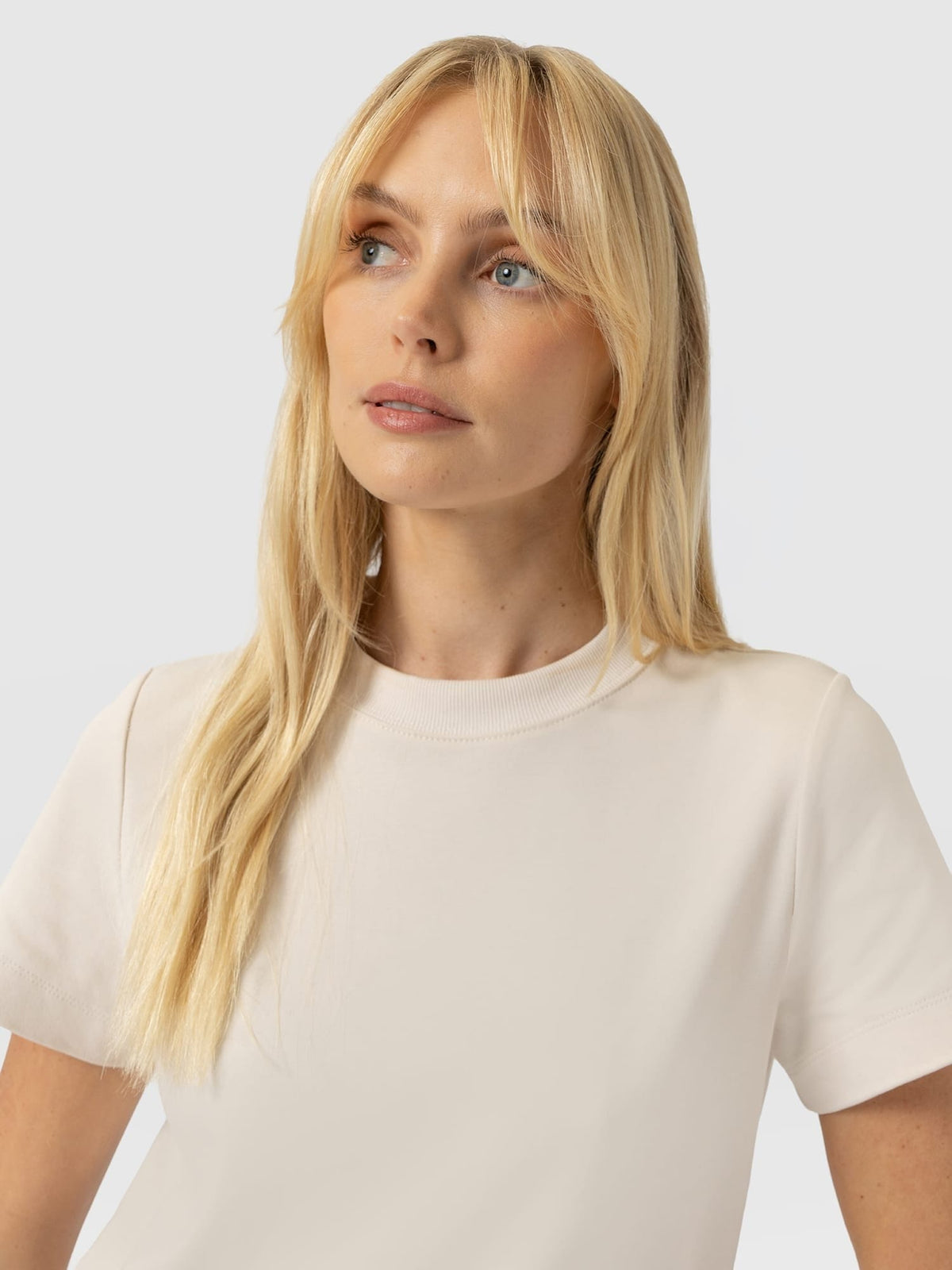 Chelsea Crew Neck Tee - Cream