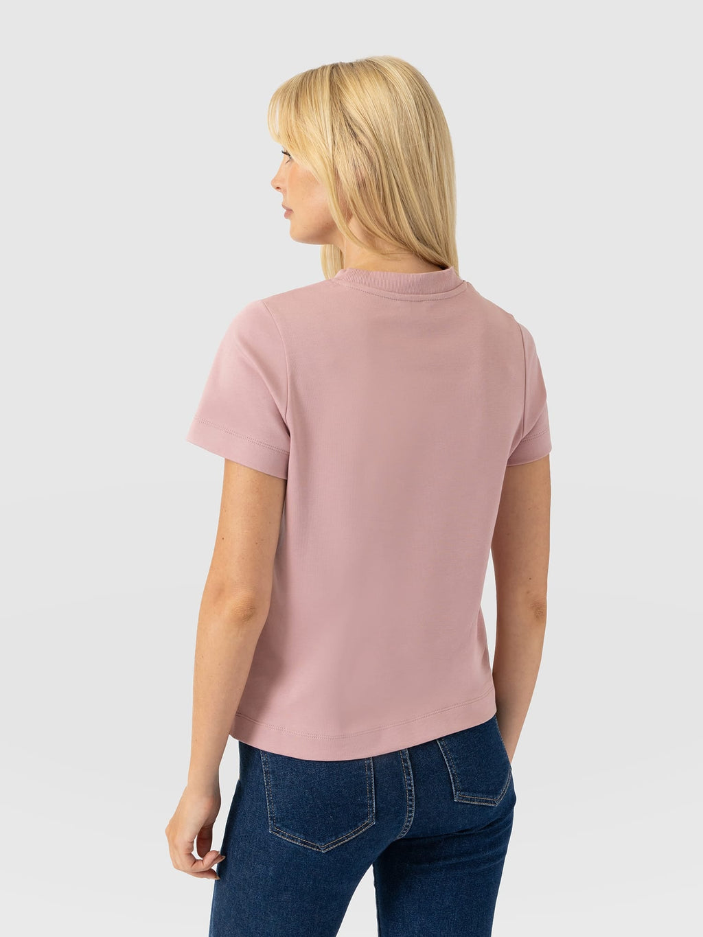 Chelsea Crew Neck Tee - Dusty Pink