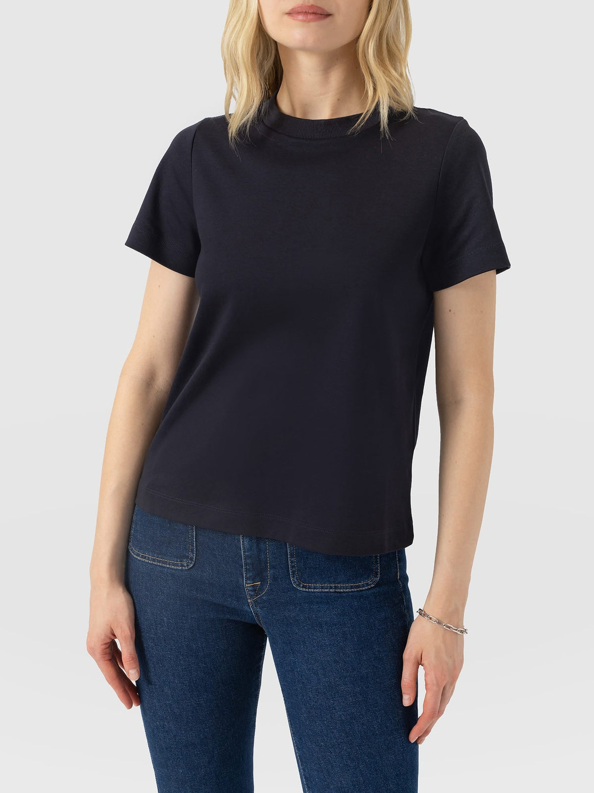 Chelsea Crew Neck Tee - Navy