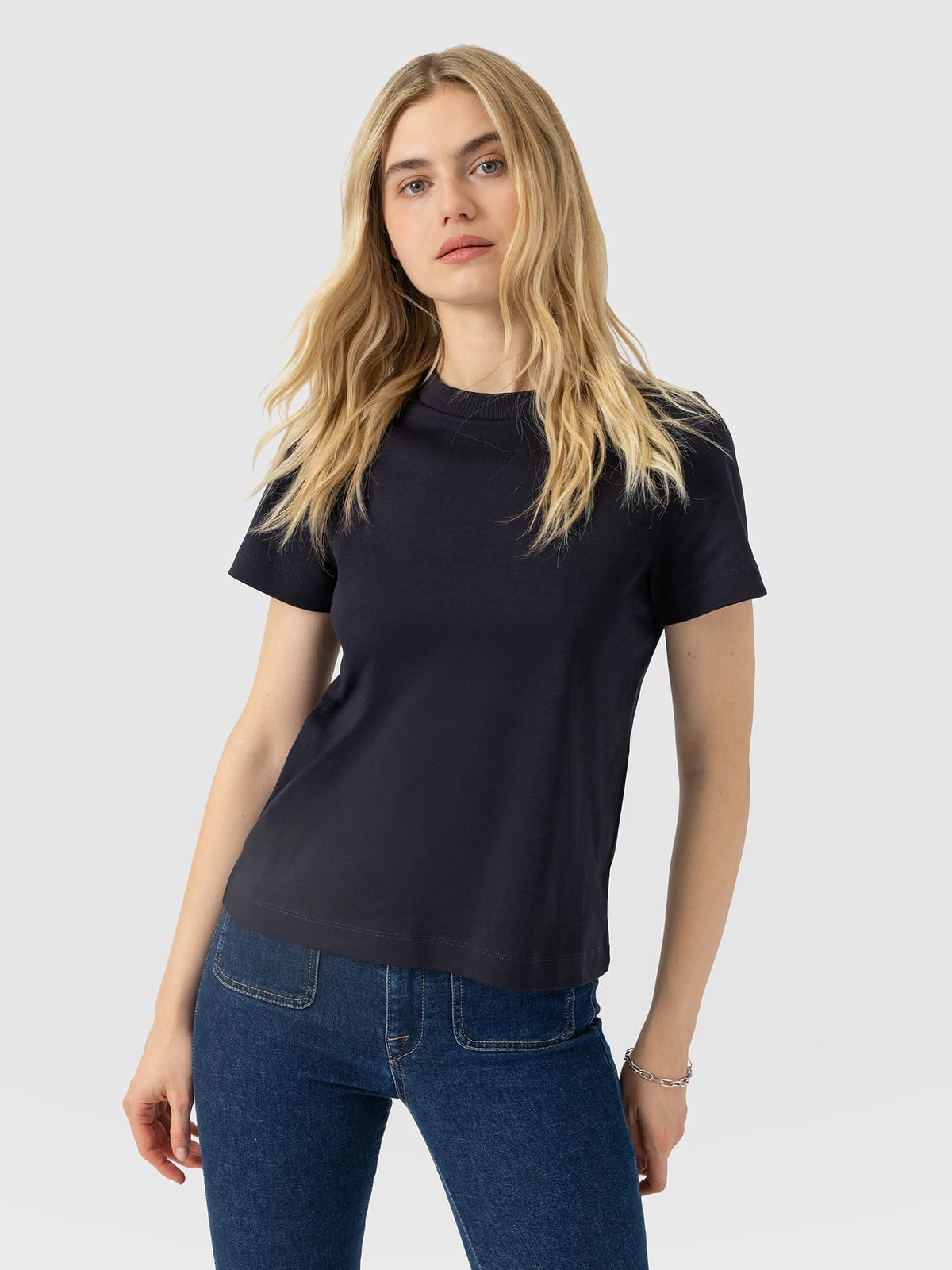 Chelsea Crew Neck Tee - Navy