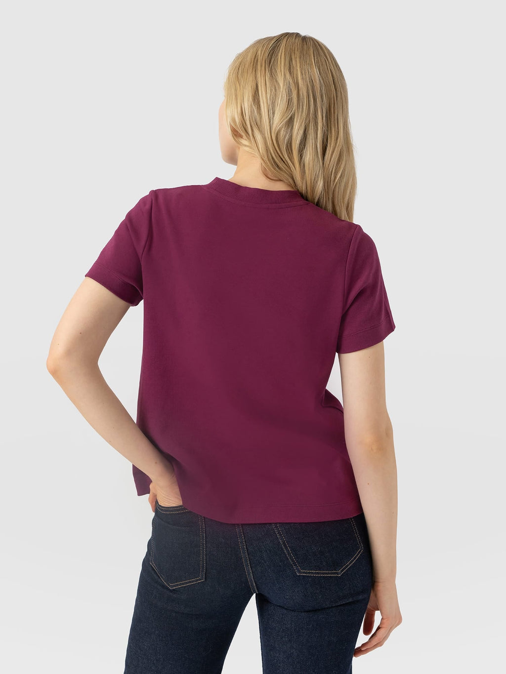 Chelsea Crew Neck Tee - Plum