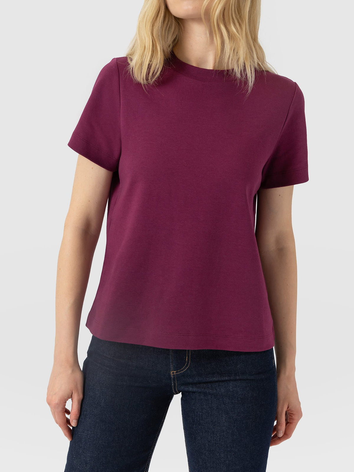 Chelsea Crew Neck Tee - Plum