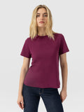 Chelsea Crew Neck Tee - Plum