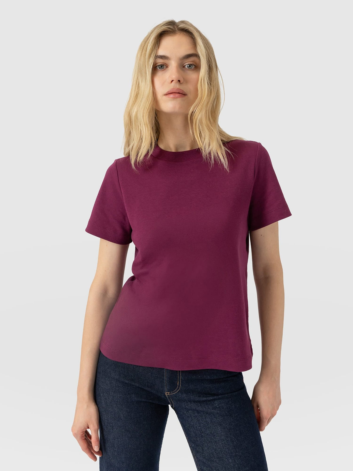 Chelsea Crew Neck Tee - Plum