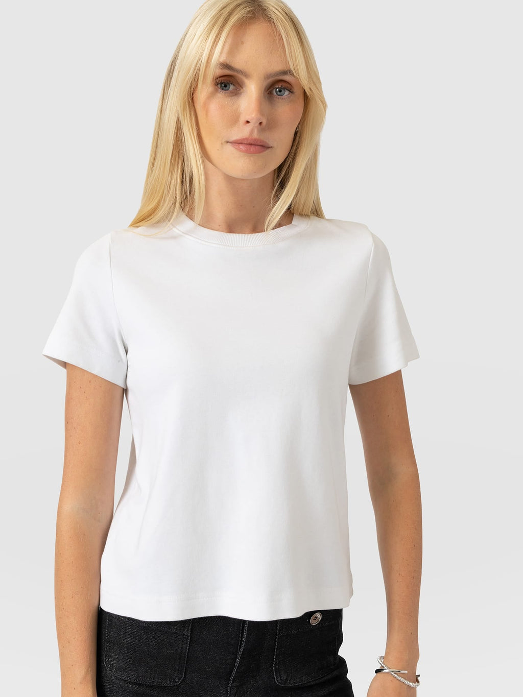 Chelsea Crew Neck Tee - White