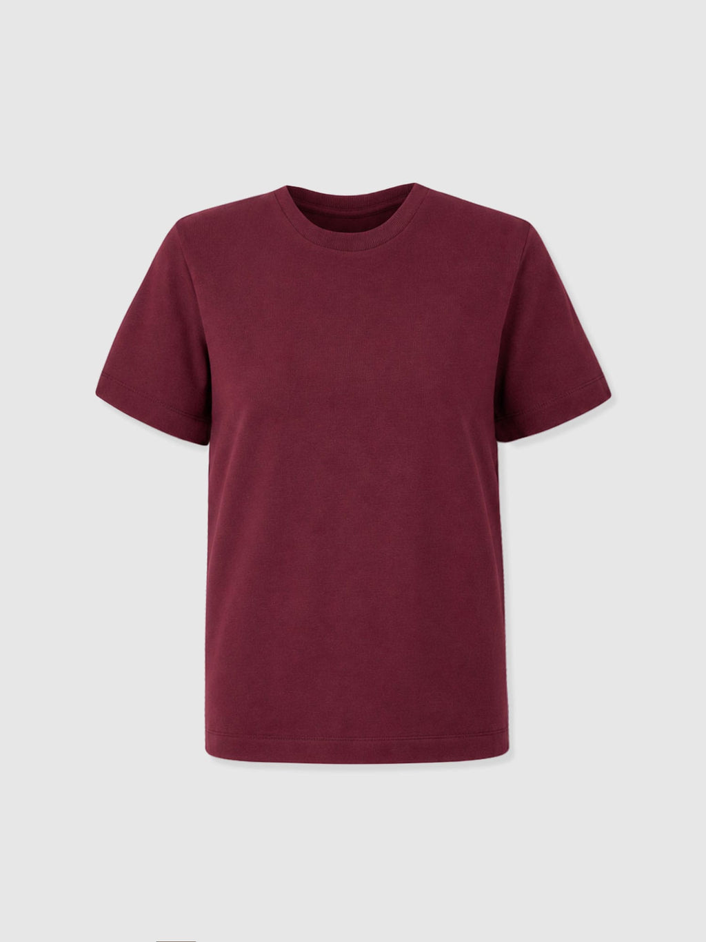 Chelsea Crew Neck Tee - Wine Burgundy