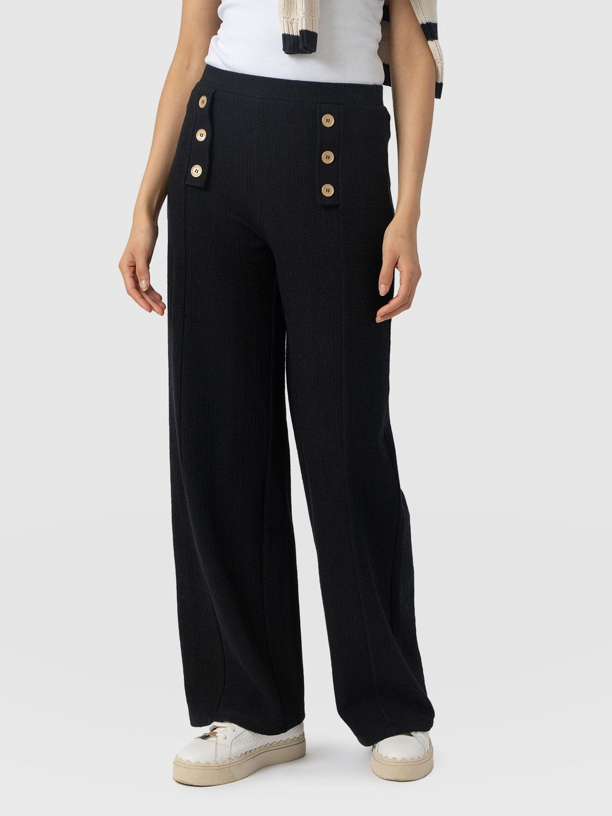 Chelsea Pant - Black Textured
