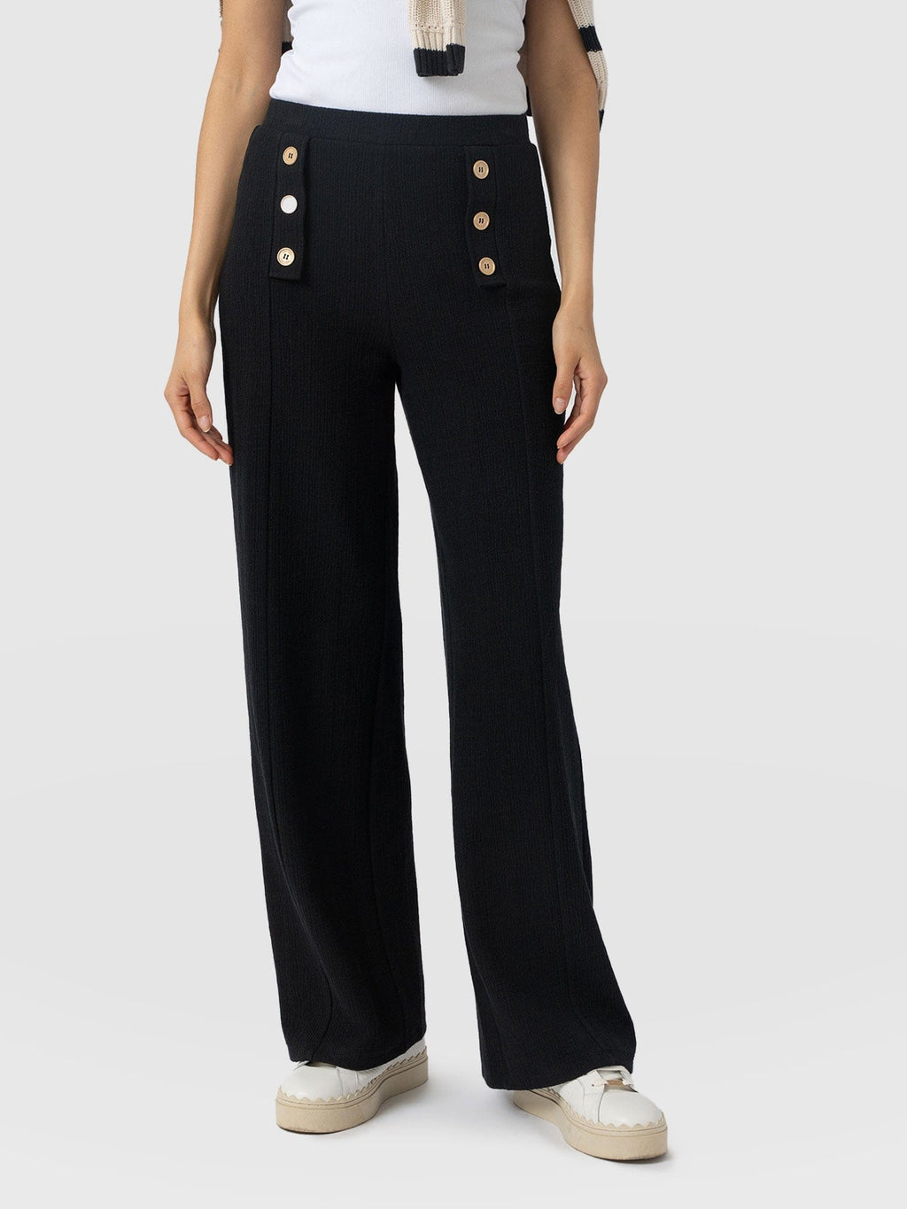 Chelsea Pant - Black Textured