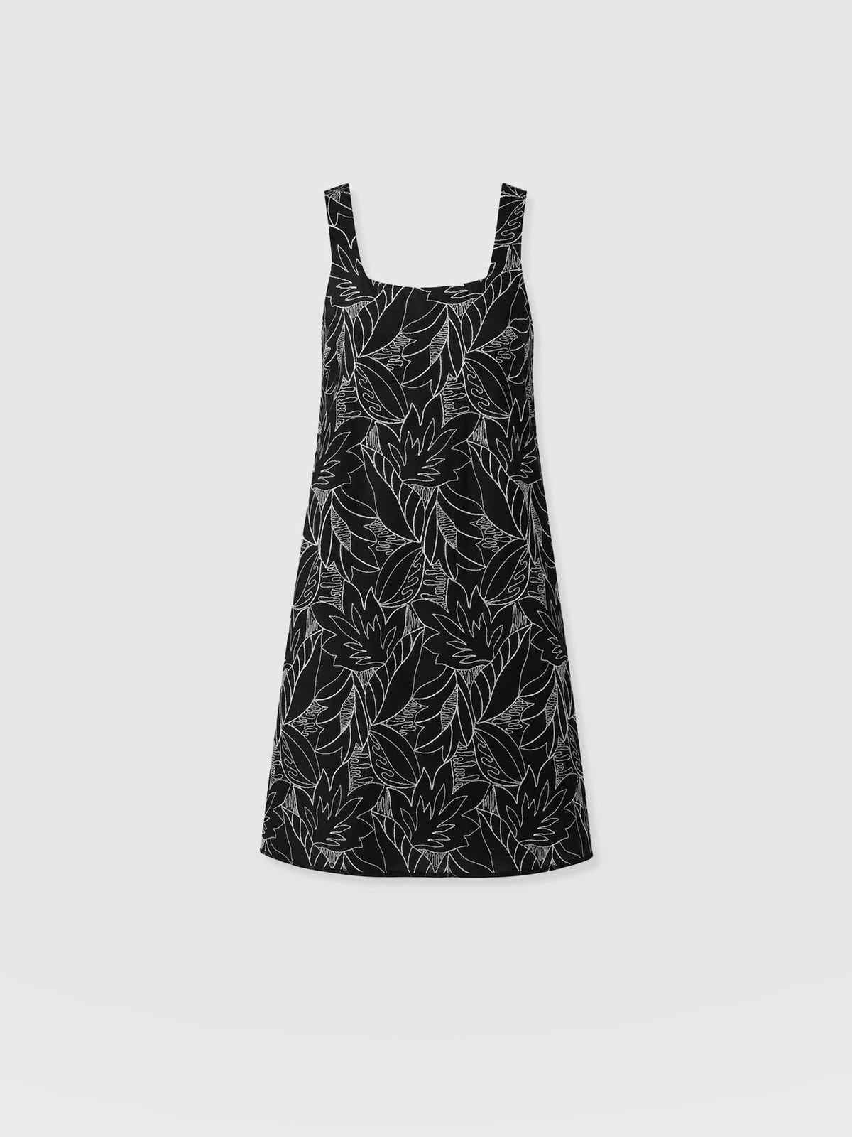 Corinne Cami Dress - Black Embroidered