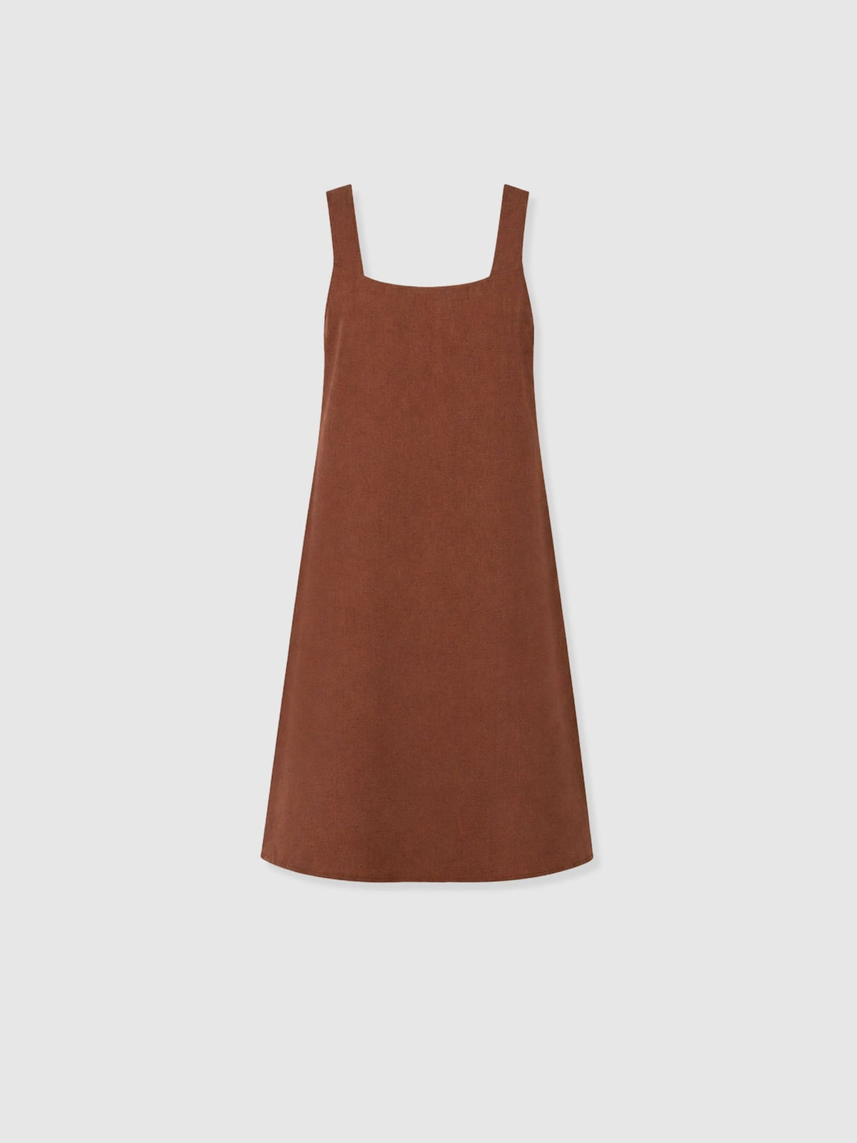 Corinne Linen Cami Dress - Russet Brown