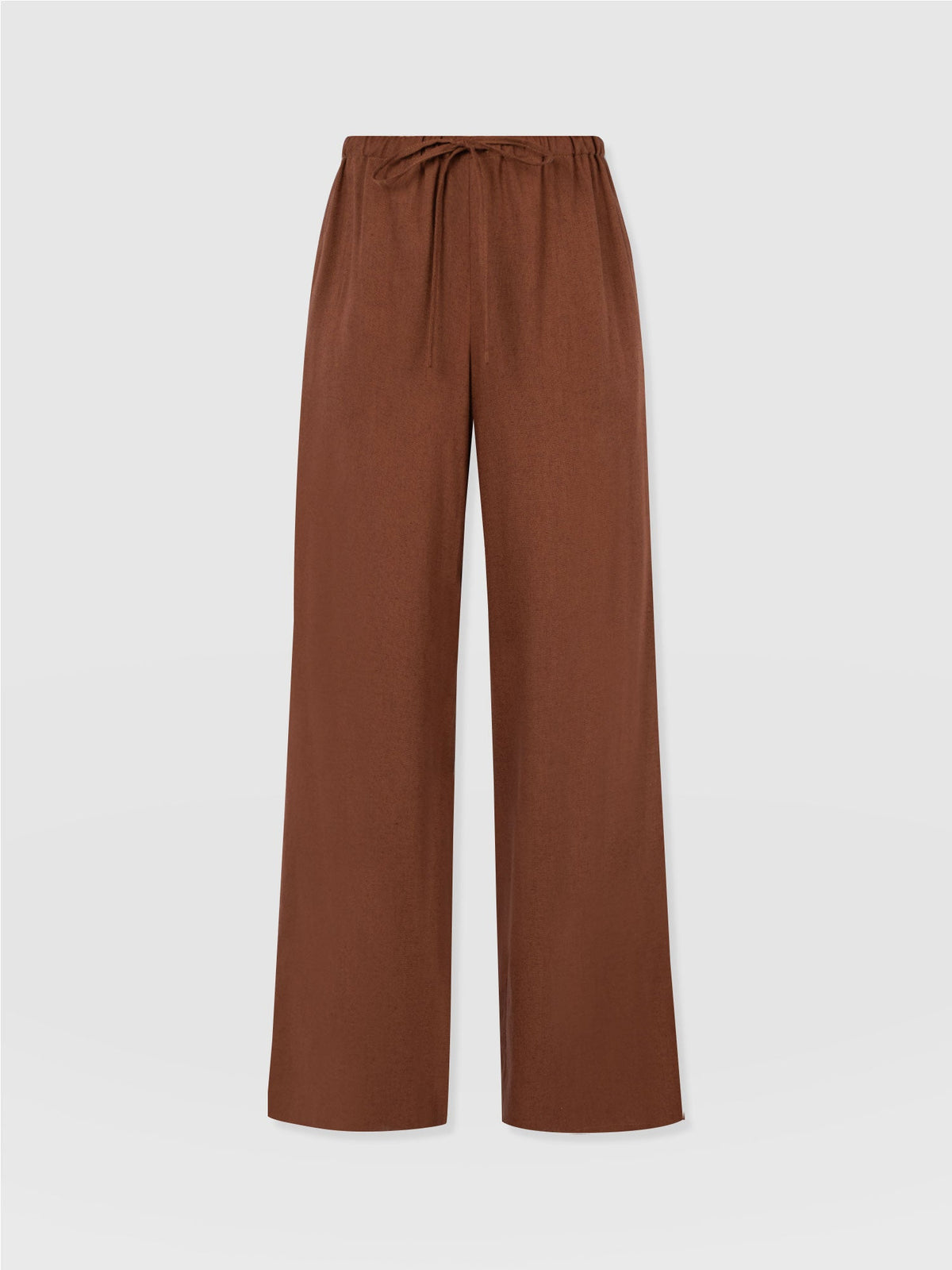 Corinne Linen Pant - Russet Brown