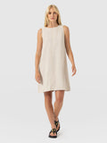 Corinne Linen Shift Dress - Oatmeal