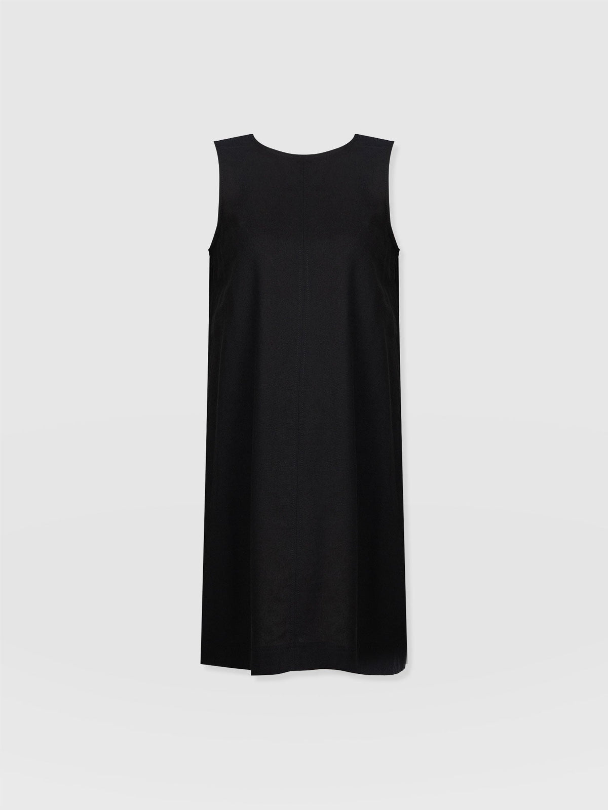 Corinne Linen Shift Dress - Black