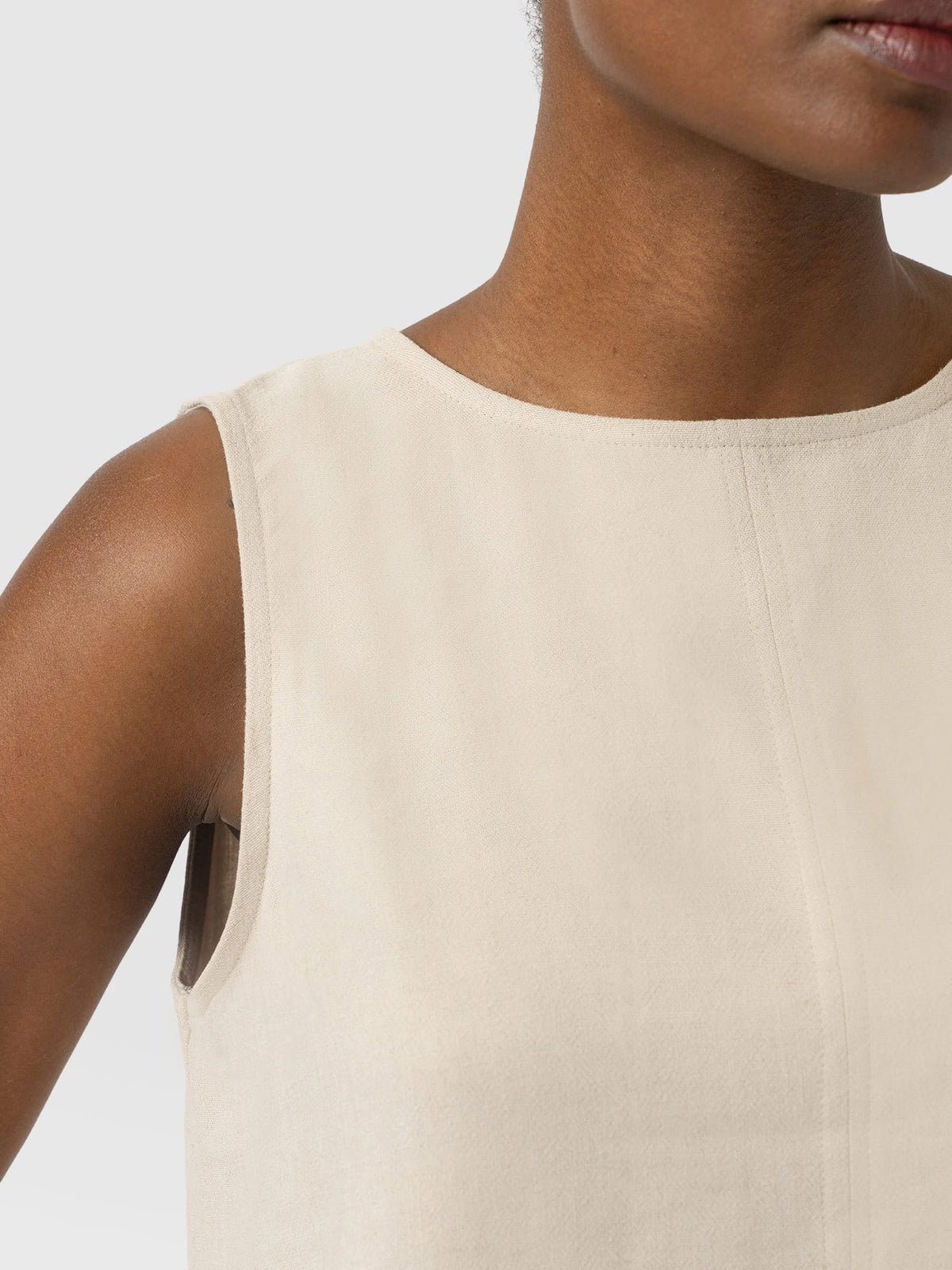 Corinne Linen Tunic - Oatmeal