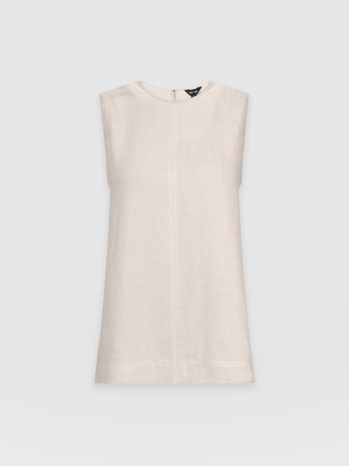 Corinne Linen Tunic - Oatmeal