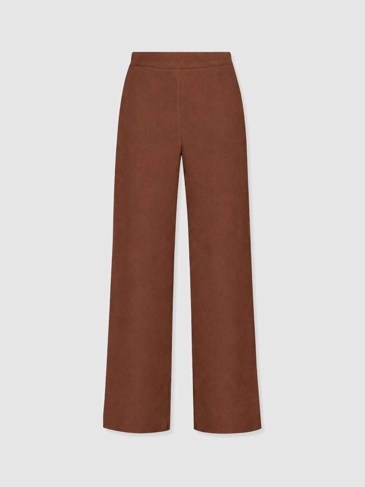 Corinne Wide Leg Linen Pant - Russet Brown